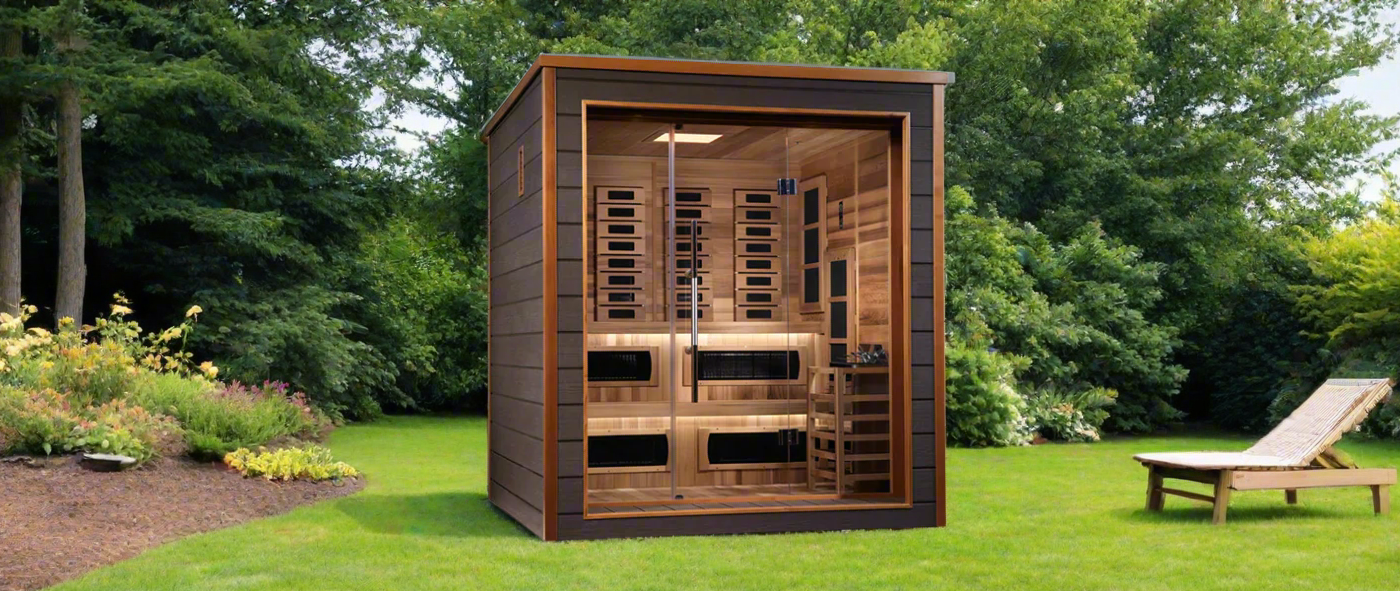 Premium Golden Designs infrared and traditional home wellness saunas.