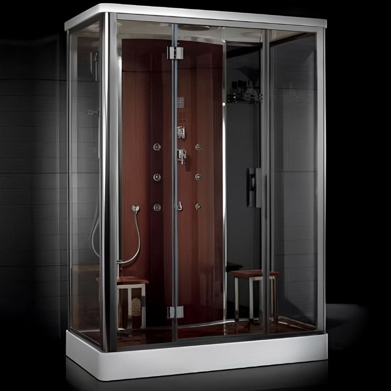 Platinum Showers Platinum DZ956F8 2 Person Walk-In Steam Shower
