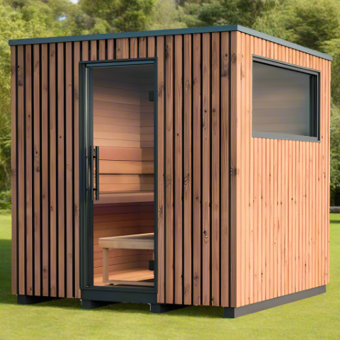 Auroom Saunas Auroom Garda 6 Person Modular Outdoor Cabin Sauna - Thermo-Pine