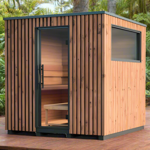 Auroom Saunas Auroom Garda 6 Person Modular Outdoor Cabin Sauna - Thermo-Pine