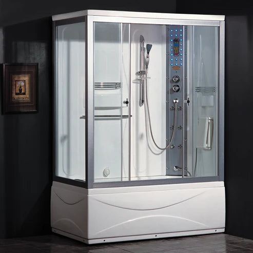 Mesa Showers Mesa WS-905 1 Person Walk-In Steam Shower with Jetted Tub - 60"L x 33"W x 85"H
