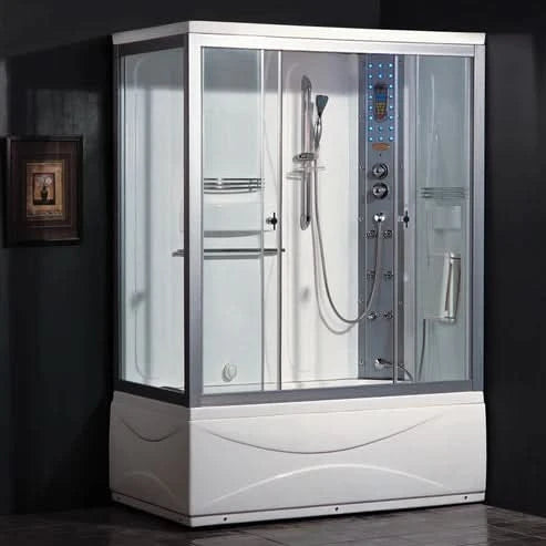 Mesa Showers Mesa WS-905 1 Person Walk-In Steam Shower with Jetted Tub - 60"L x 33"W x 85"H
