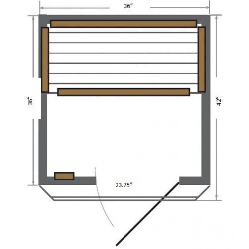 Sunray Saunas Sunray Sedona 1-2-Person Indoor Infrared Sauna