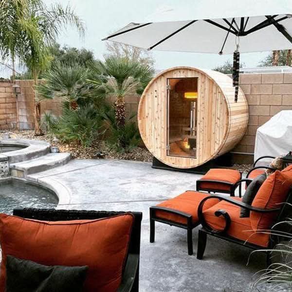 Almost Heaven Saunas Almost Heaven Salem 2 Person Standard Barrel Sauna