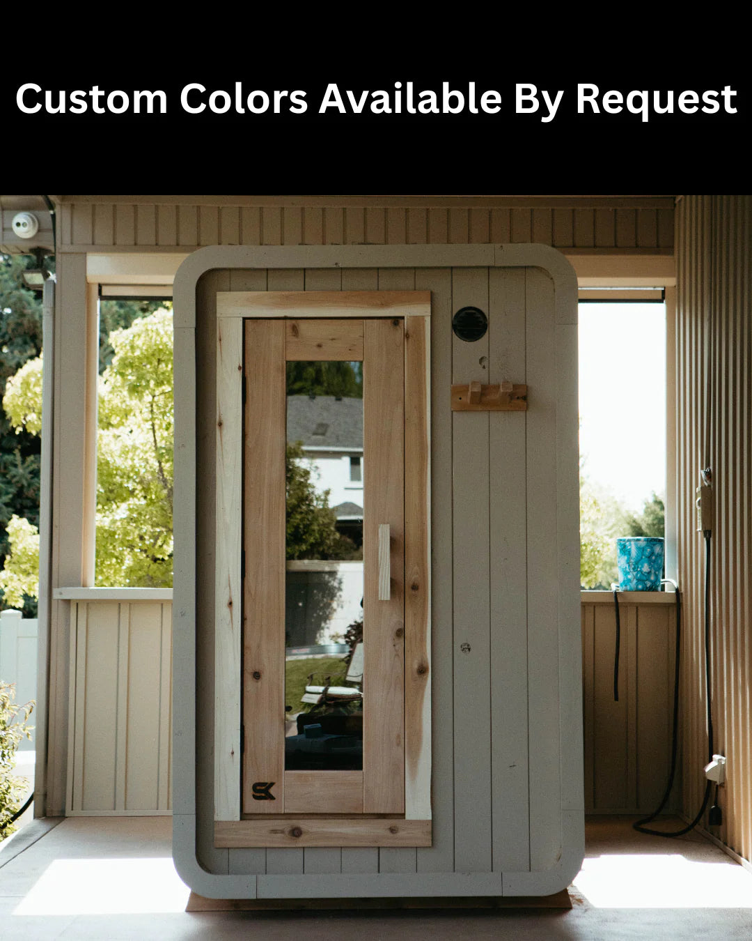 Sweat Kingdom Saunas Sweat Kingdom The Sweat Pod 2-4 Person Traditional Outdoor-Indoor Sauna Blackout Edition