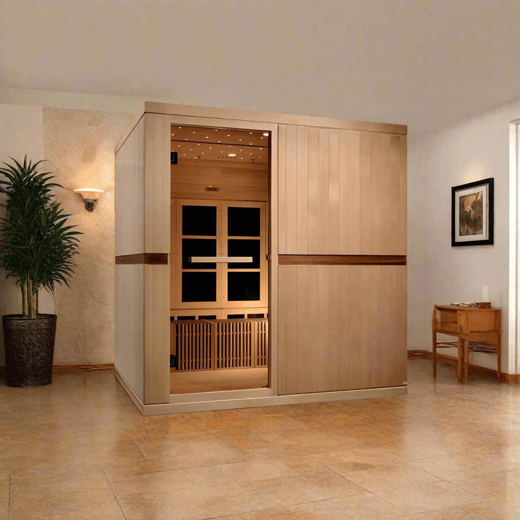Golden Designs Saunas Golden Designs 2025 Catalonia 8 Person Near Zero EMF FAR IR Sauna (GDI-6880-02)
