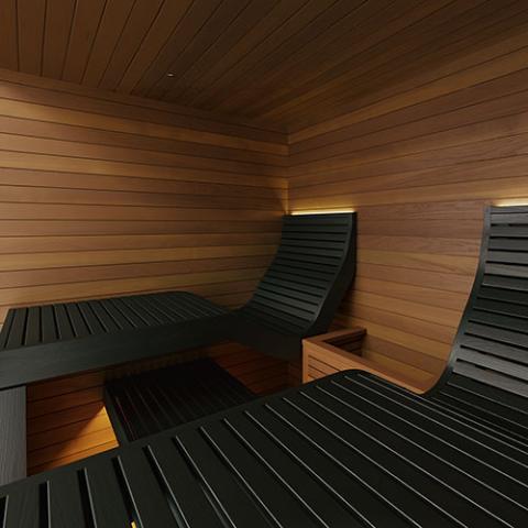Auroom Relaxia 4 Person Indoor Sauna Kit - Thermo-Aspen