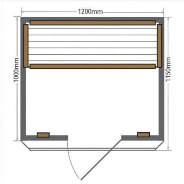 Sunray Saunas Sunray Evansport 2-Person Indoor Infrared Sauna