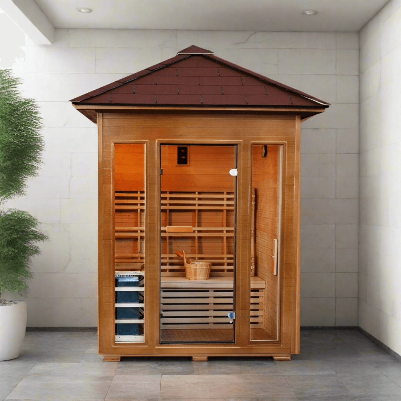Sunray Saunas Sunray Waverly 3-Person Outdoor Traditional Sauna