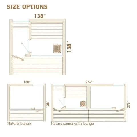 Auroom Saunas Auroom Natura Modern Outdoor Sauna with Changing Room