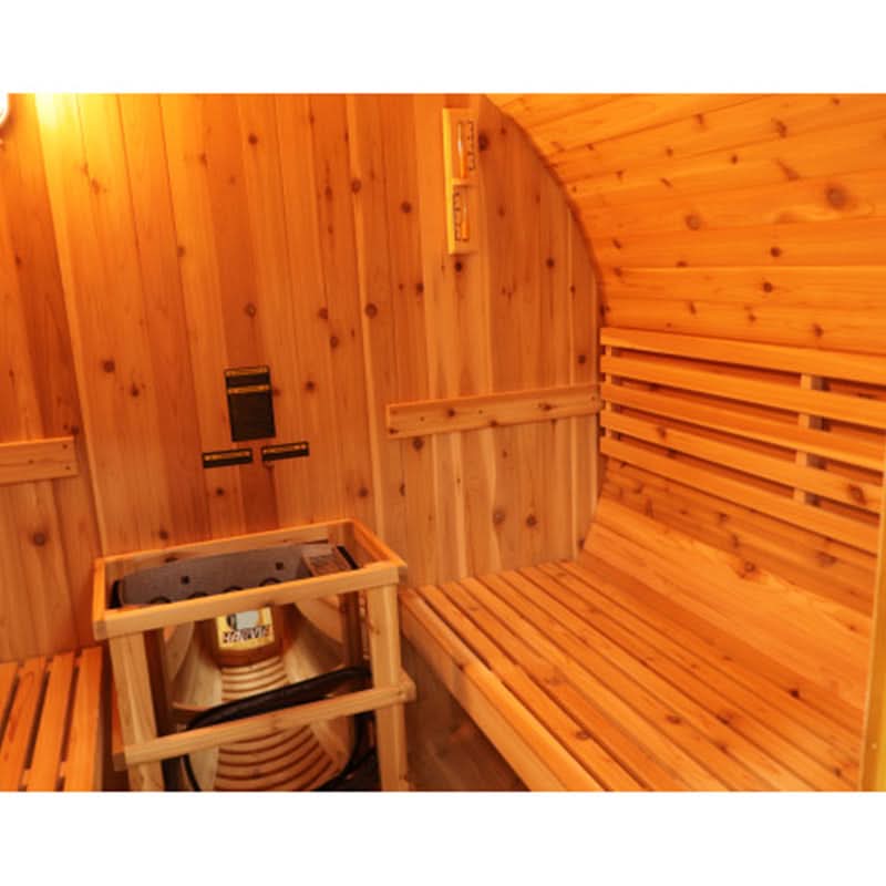 Sunray Traditional Saunas Sunray Oasis 2-4 Person Traditional Canopy Barrel Sauna