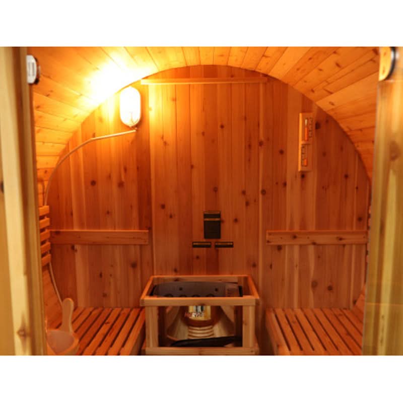 Sunray Traditional Saunas Sunray Oasis 2-4 Person Traditional Canopy Barrel Sauna