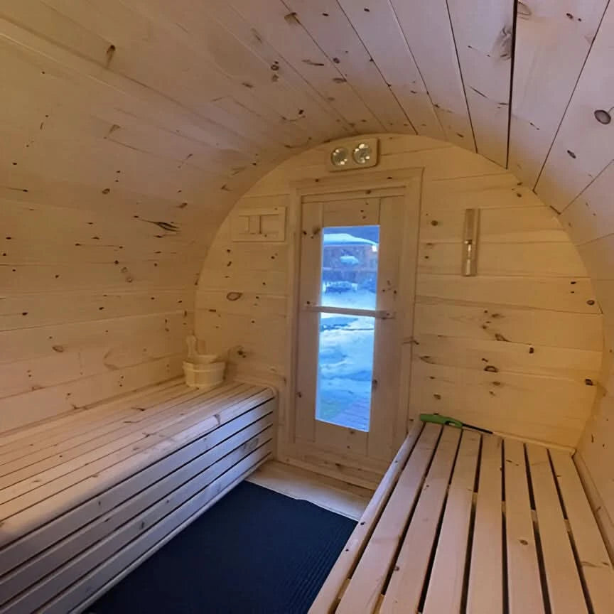 True North Saunas Saunas True North Canadian Made 4-6 Person 8' Long Outdoor Traditional Barrel Sauna