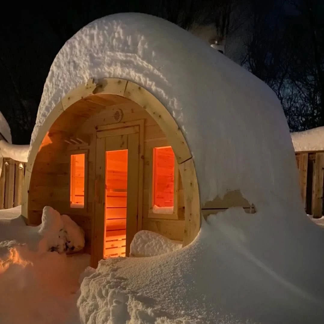 True North Saunas Saunas True North Canadian Made 4-6 Person 8' Long Outdoor Traditional Barrel Sauna