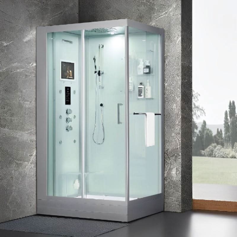 Maya Bath Showers Maya Bath Lucca Platinum Freestanding Steam Shower
