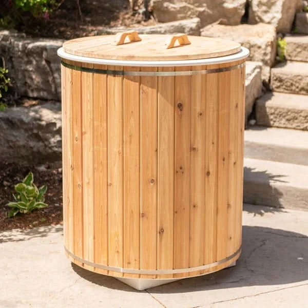Forever Saunas Saunas Forever Saunas 6 person Thermally Treated Outdoor Barrel Sauna Detox Package