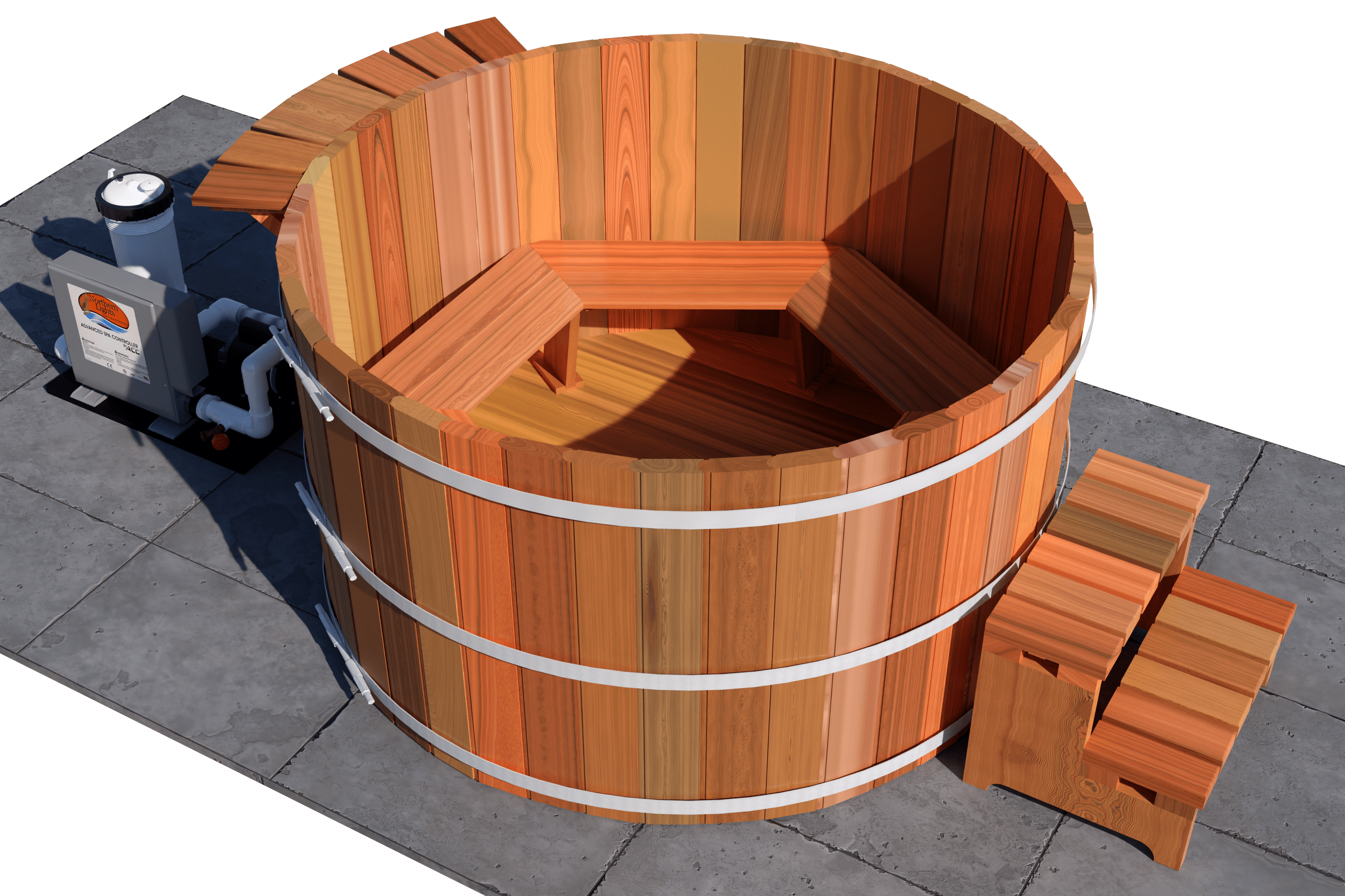 Northern Lights Electric 36” 4 Person Tub Package