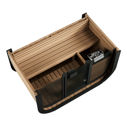 SaunaLife Saunas SaunaLife Model CL4GB 3 Person Cube Luxury Series Outdoor Sauna Kit (Paint Included)