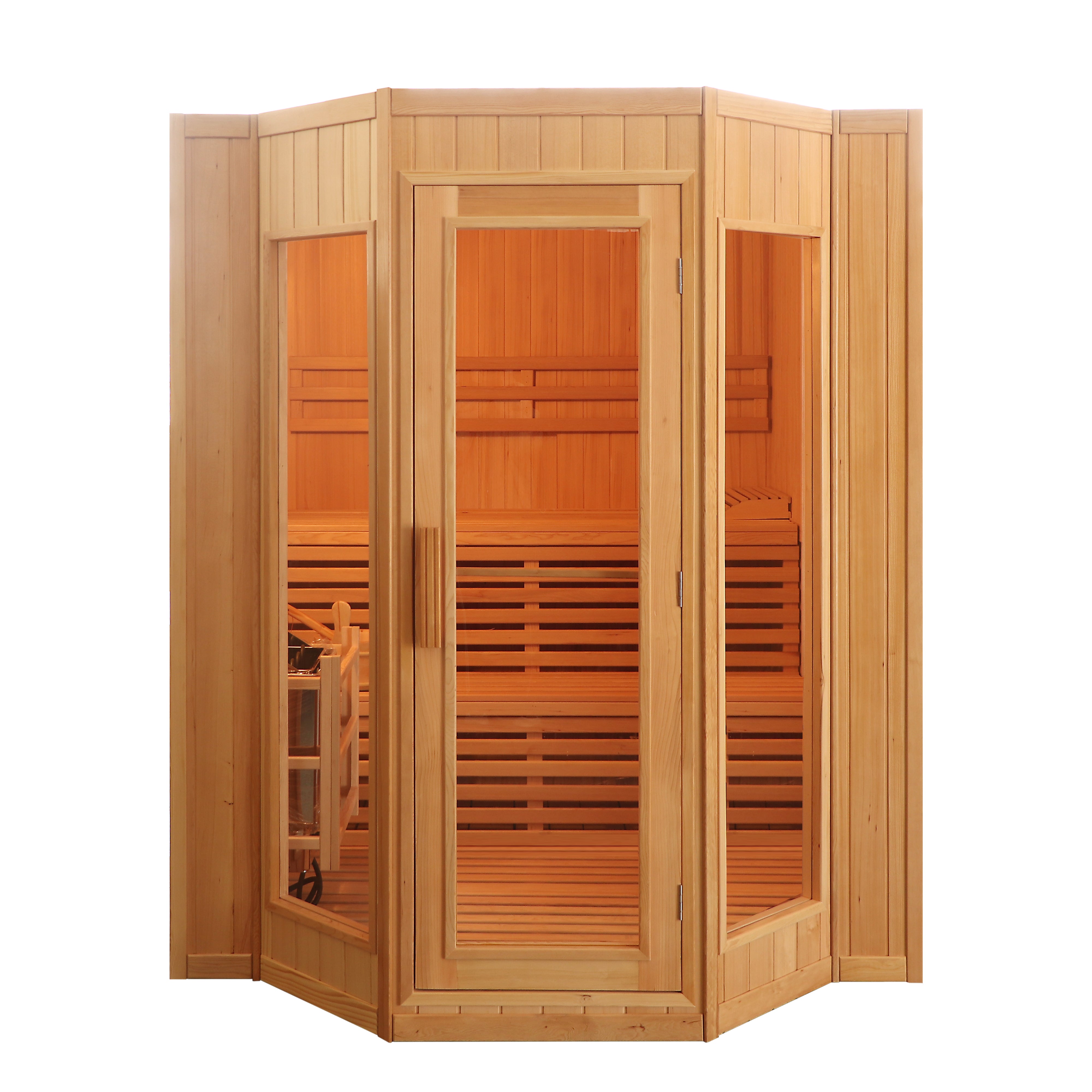 Sunray Tiburon 4-Person Indoor Traditional Sauna Double Bench