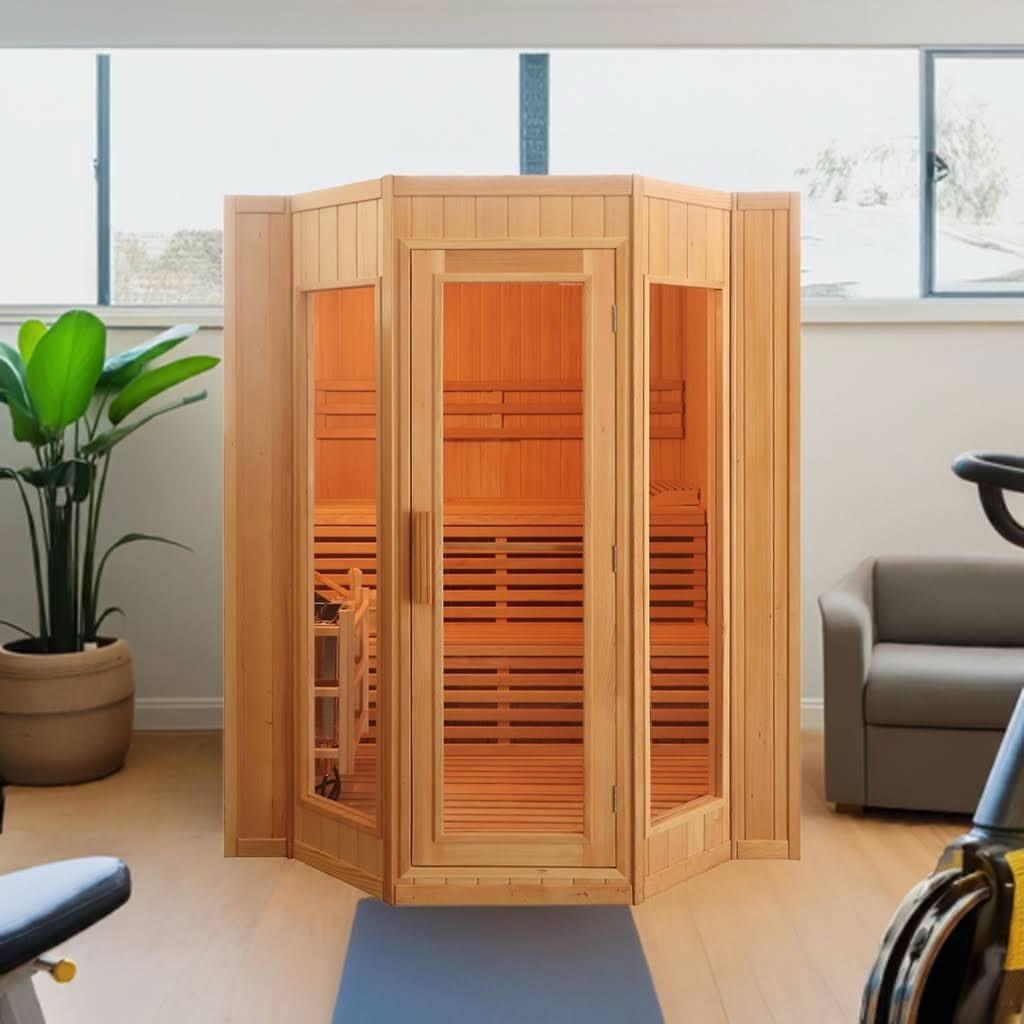 Sunray Saunas Sunray Tiburon 4-Person Indoor Traditional Sauna Double Bench