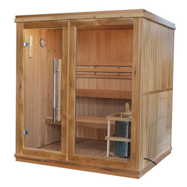 Sunray Saunas Sunray Charleston 4-Person Indoor Traditional Sauna Double Bench