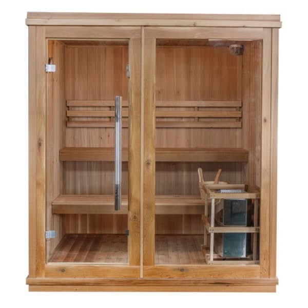 Sunray Saunas Sunray Charleston 4-Person Indoor Traditional Sauna Double Bench