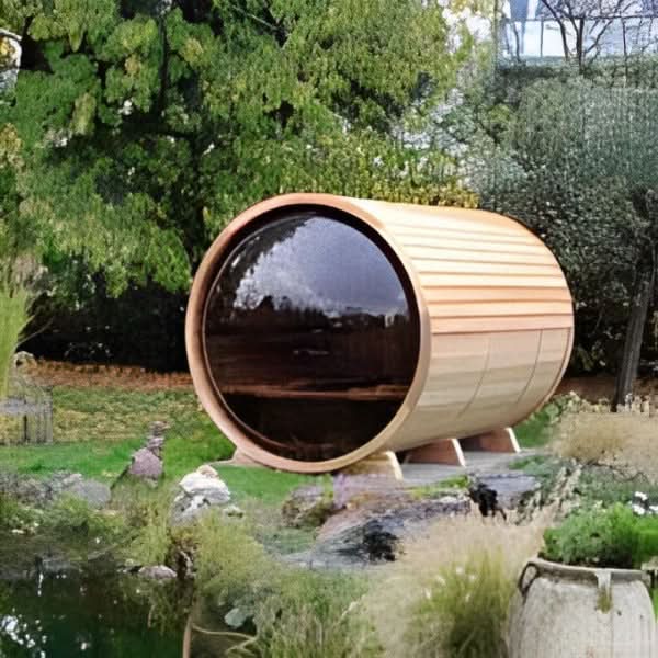 Dundalk LeisureCraft Saunas Dundalk LeisureCraft Panoramic Sauna Knotty Cedar - Wood Heated