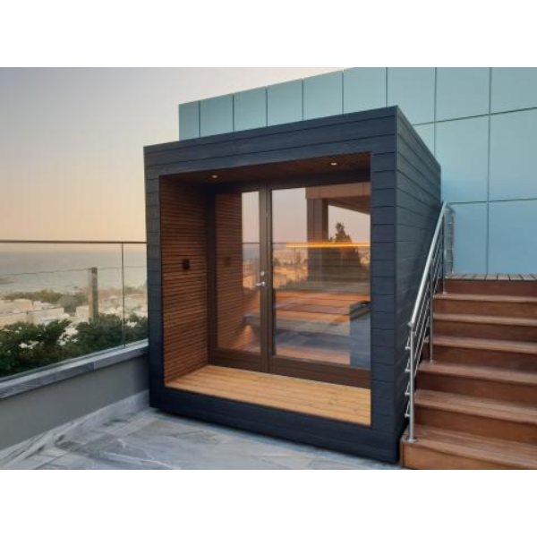 Auroom Saunas Auroom Arti 5 Person Modular Outdoor Cabin Sauna
