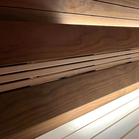 Prosaunas Thermo-Radiata Pine 2x6 S4SEE SHP Bench Material