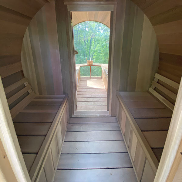 Dundalk LeisureCraft Saunas Dundalk LeisureCraft Panoramic Sauna Knotty Cedar - Wood Heated