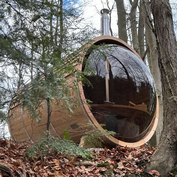 Dundalk LeisureCraft Saunas Dundalk LeisureCraft Panoramic Sauna Knotty Cedar - Floor Standing Sauna Heater