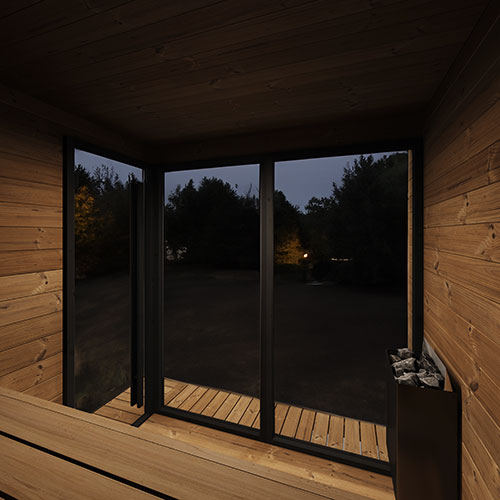 SaunaLife Saunas SaunaLife Model GL6B 6 Person Garden Luxury Series Outdoor Sauna (Paint Included)