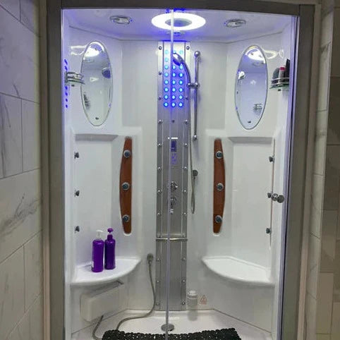 Mesa Showers Mesa WS-803A 2 Person Walk-In Steam Shower - 54"L x 35"W x 85"H