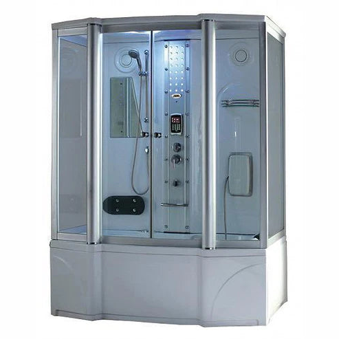 Mesa Showers Right Mesa WS-807A 2 Person Walk-In Steam Shower with Jetted Tub - 67"L x 35"W x 86"H