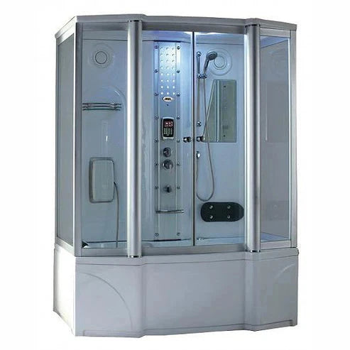 Mesa Showers Left Mesa WS-807A 2 Person Walk-In Steam Shower with Jetted Tub - 67"L x 35"W x 86"H