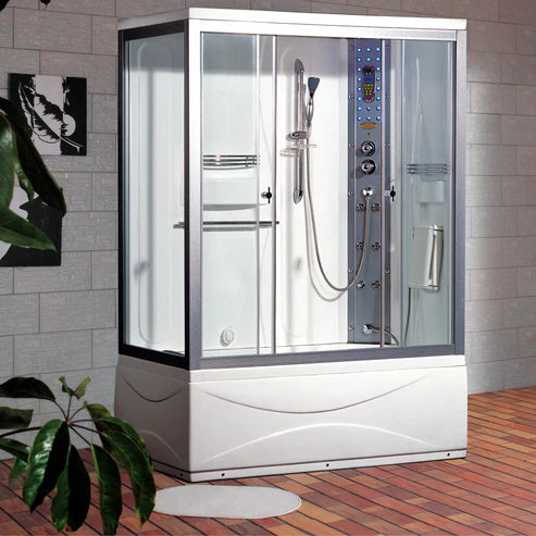 Mesa Showers Mesa WS-905 1 Person Walk-In Steam Shower with Jetted Tub - 60"L x 33"W x 85"H