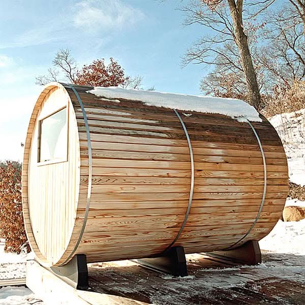 Almost Heaven Saunas Almost Heaven Huntington Canopy Barrel 6 Person Sauna