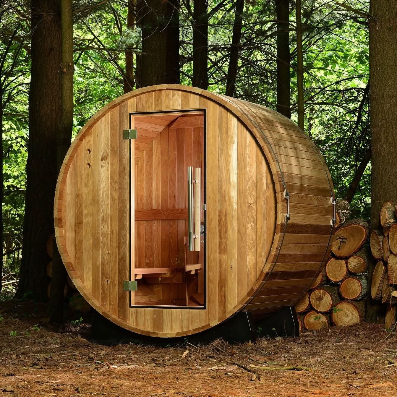 Almost Heaven Saunas Almost Heaven Salem 2 Person Standard Barrel Sauna