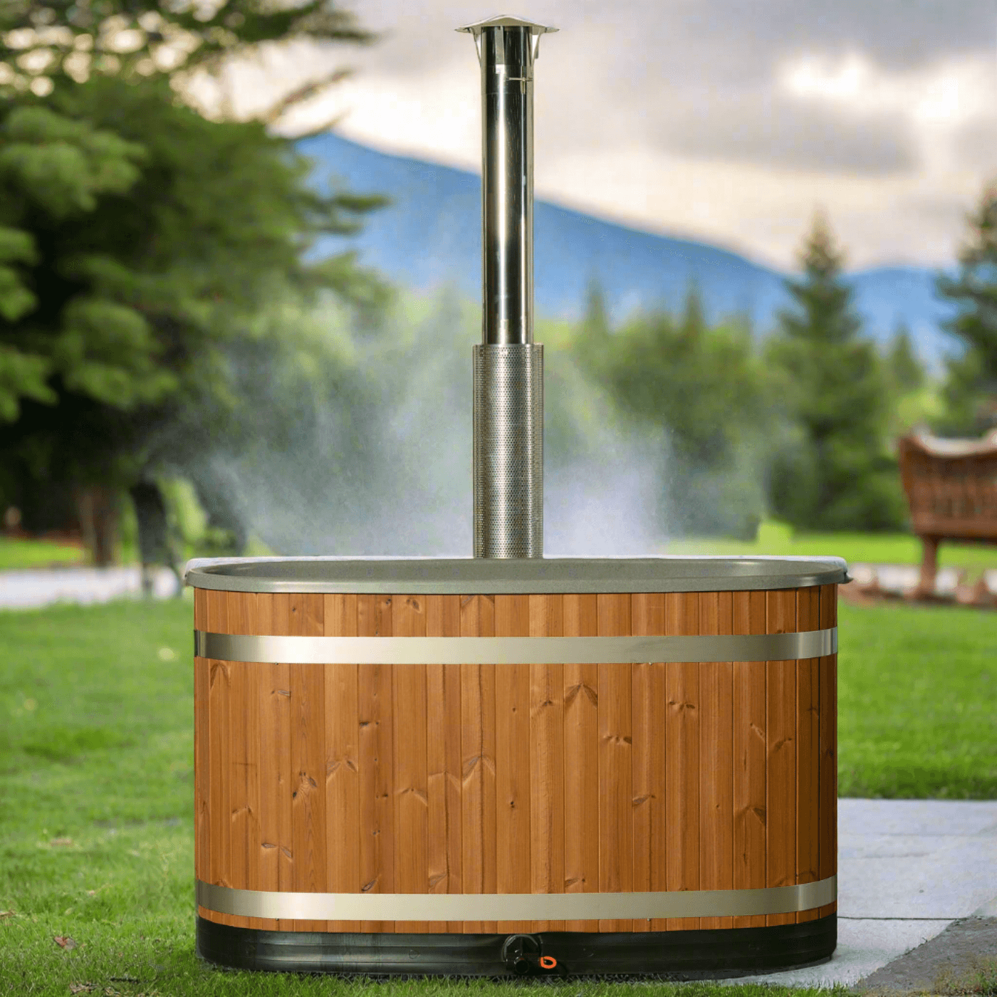 Almost Heaven Hot Tubs Almost Heaven Sindri 2 Person Wood Fired Hot Tub