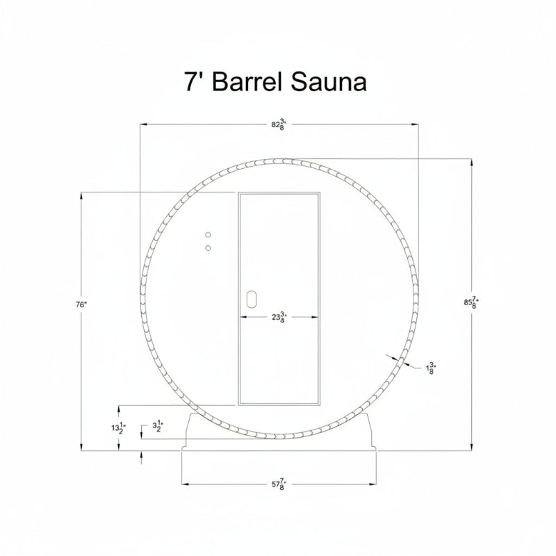 Almost Heaven Saunas Almost Heaven Charleston 4 Person Canopy Barrel Sauna