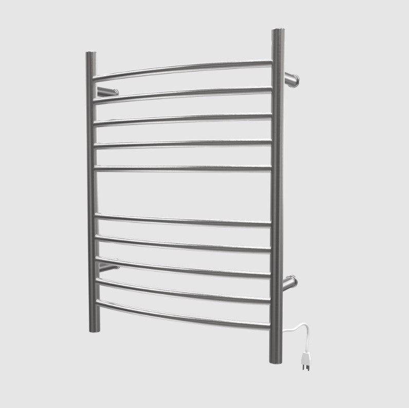 Amba Towel Racks Amba Radiant Hardwired + Plug-in Combo Curved 10 Bar Towel Warmer