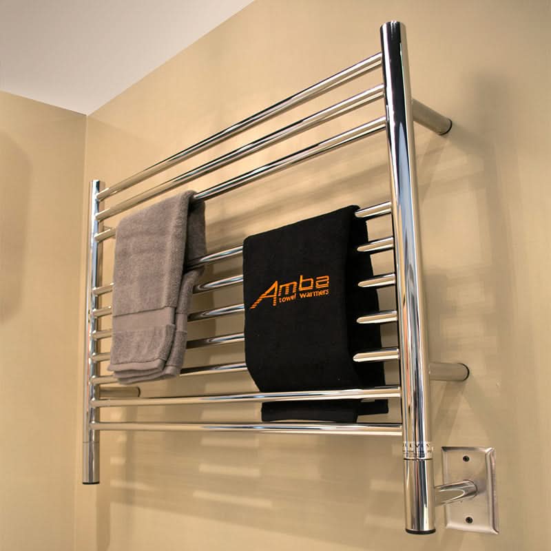 Amba Sauna Accessories Amba Jeeves Model K Straight 10 Bar Hardwired Towel Warmer