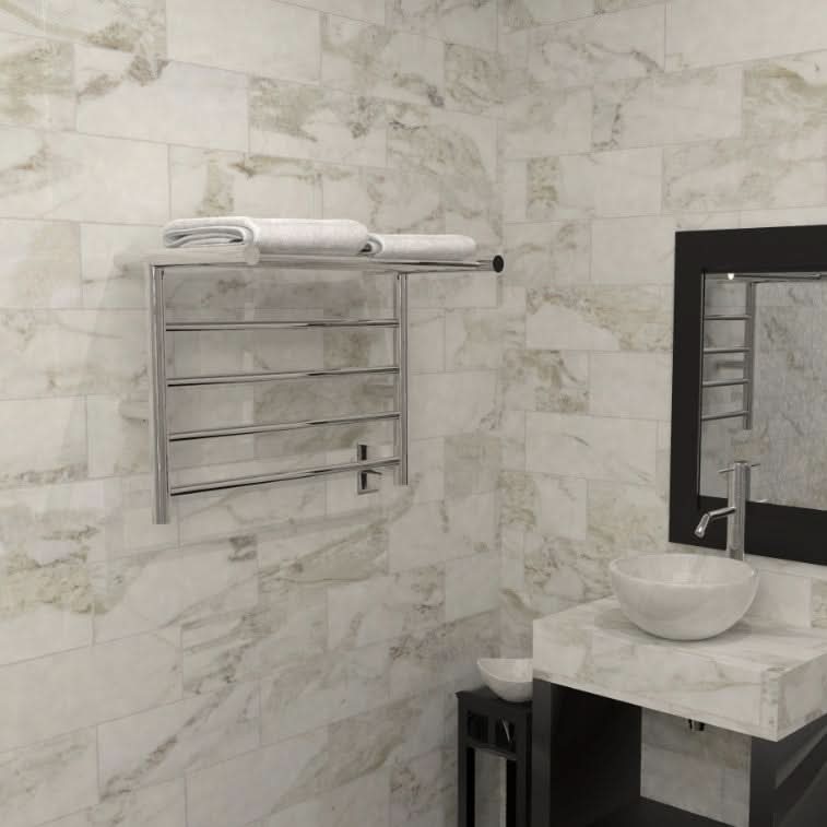 Amba Sauna Accessories Amba Radiant Shelf Hardwired + Plug-in Combo 8 Bar Towel Warmer