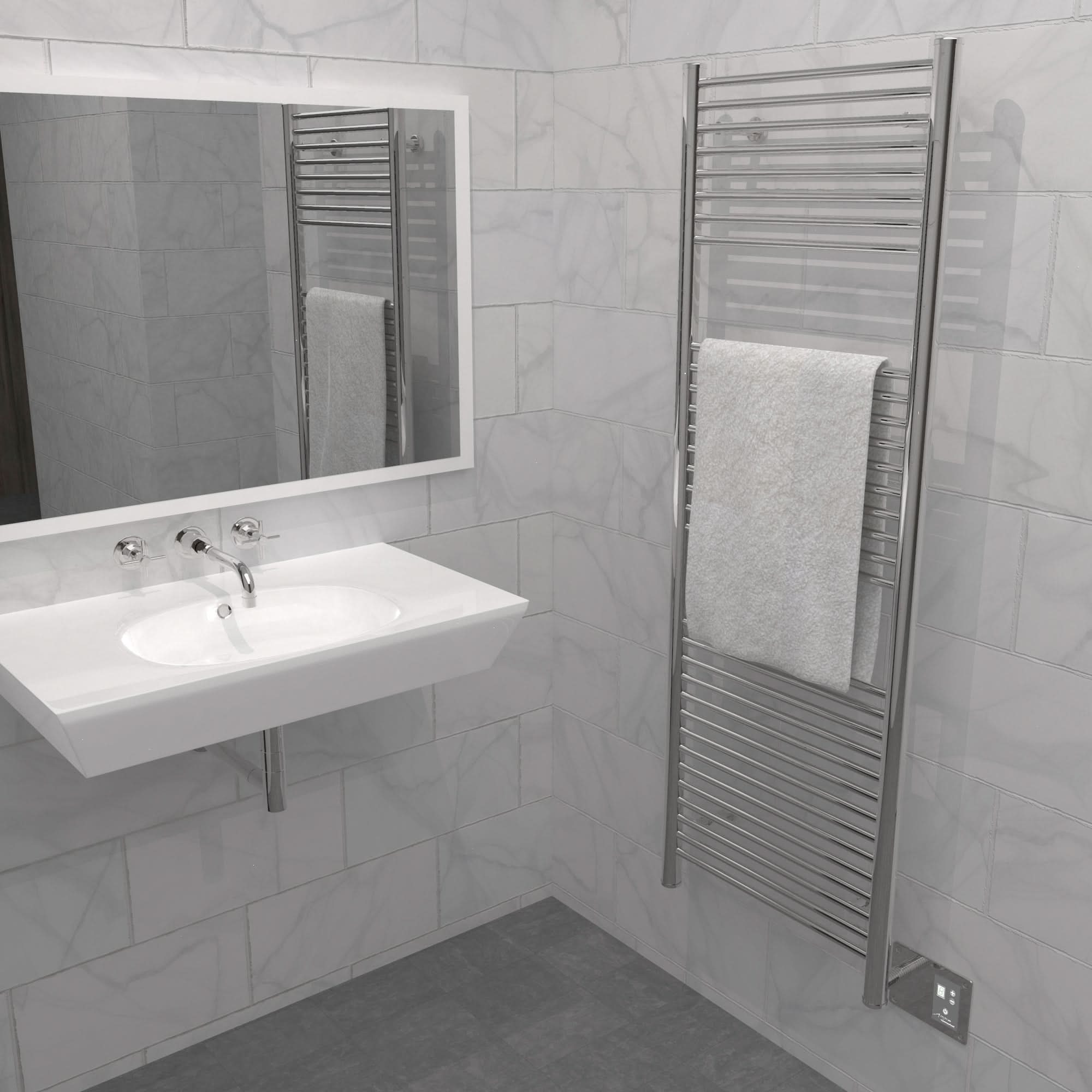 Amba Towel Racks Amba Jeeves Model C Curved 13 Bar Hardwired Towel Warmer
