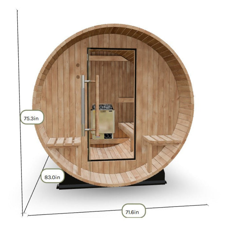 Almost Heaven Saunas Almost Heaven Audra 2-4 Person Canopy Barrel Sauna