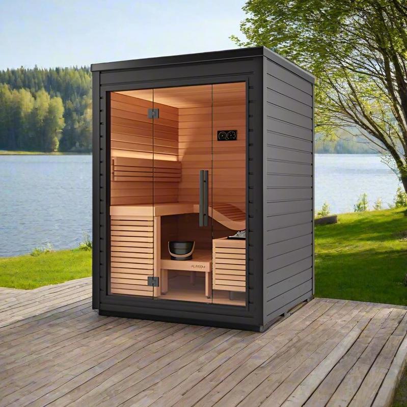 Auroom Saunas Auroom Aura 2 Person Modular Outdoor Home Sauna Kit