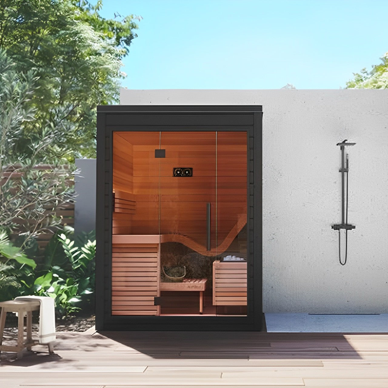 Auroom Saunas Auroom Aura 2 Person Modular Outdoor Home Sauna Kit