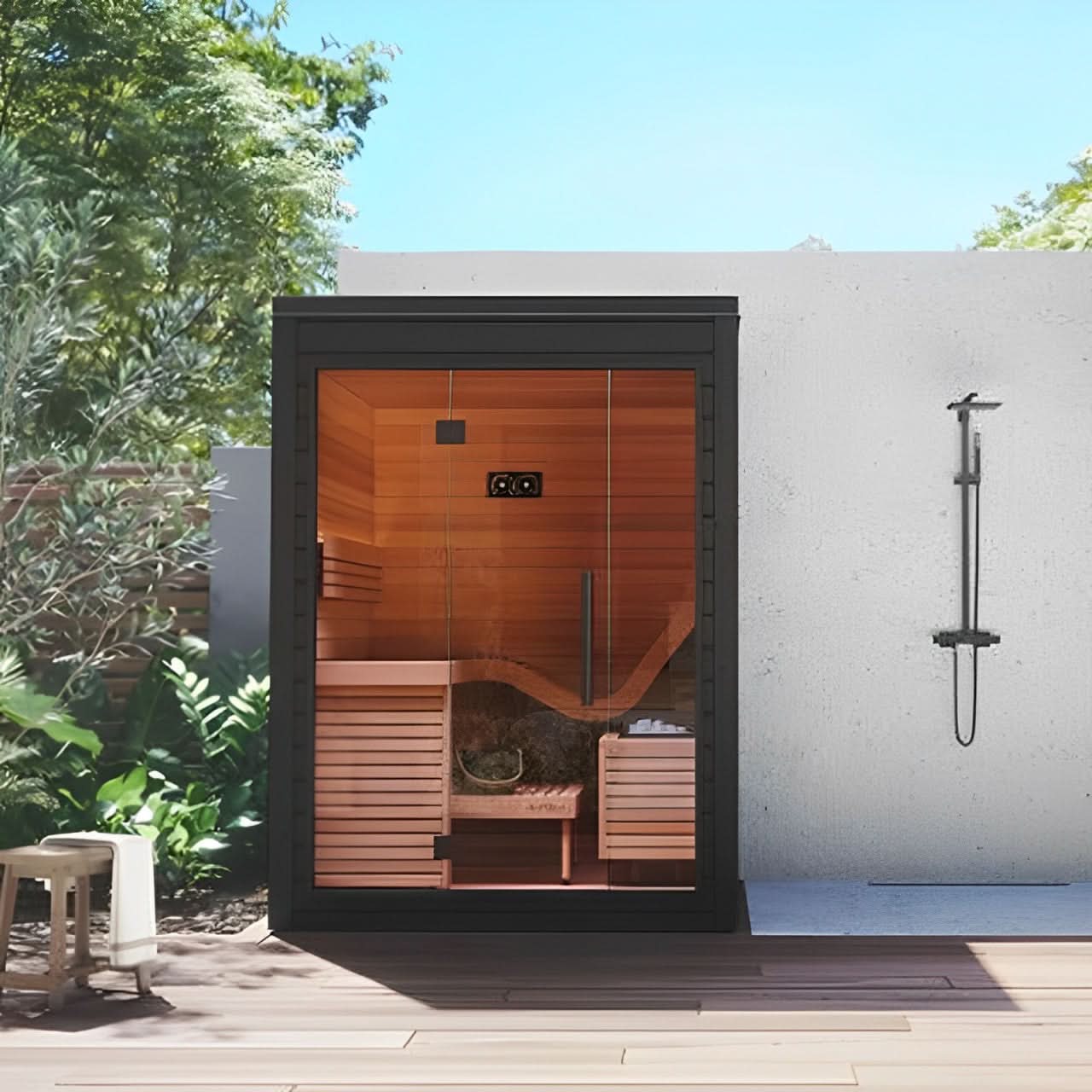 Auroom Saunas Auroom Aura 2 Person Modular Outdoor Home Sauna Kit