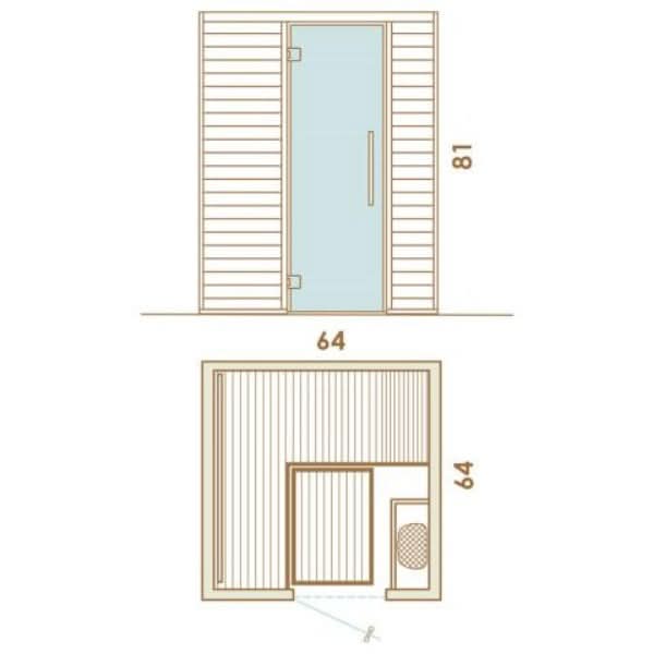 Auroom Saunas Auroom Baia Cabin Sauna - Aspen