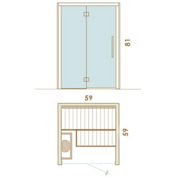Auroom Saunas Auroom Cala Glass Cabin Sauna Kit - Aspen